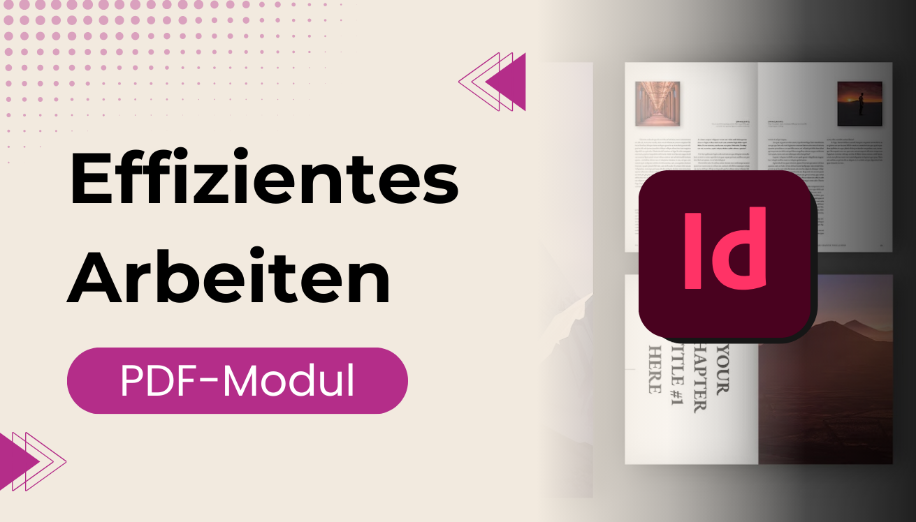 Intro-Bild für PDF-Kurs. Tool: Adobe InDesign.